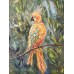 Parrots -exotic oil painting 